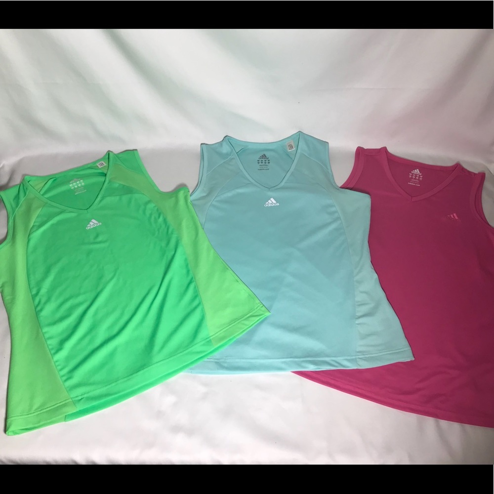 Adidas athletic shirts Lot of 3 size medium